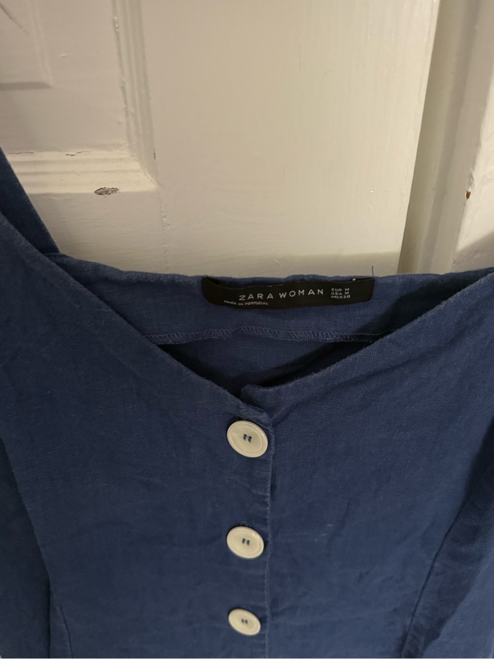 Zara Linen Blend Dress Size M - Picture 3 of 7